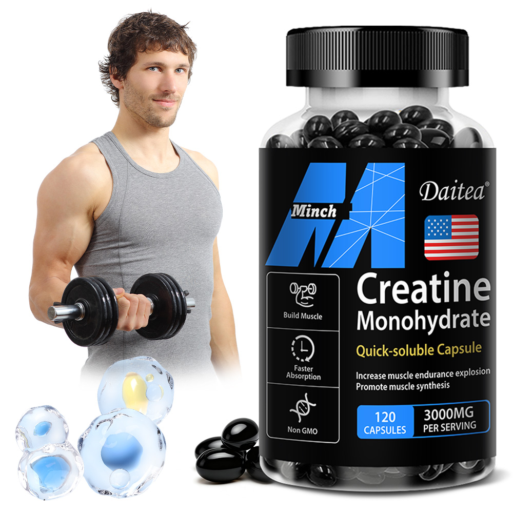Creatine Monohydrate Powder - Cápsulas de Monohidrato de Creatina para
