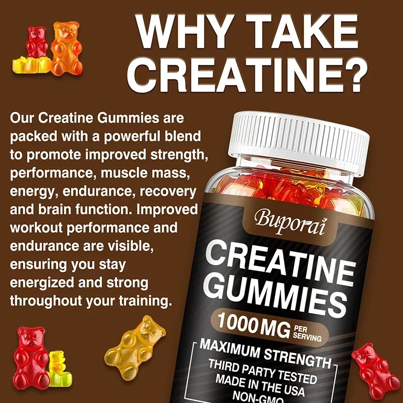 Gomitas monohidratadas de crea - Creatine Monohydrate Powder reseña y precio
