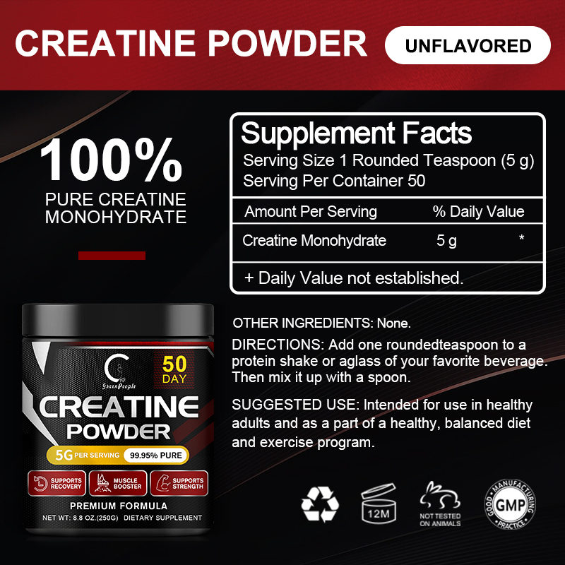 GPGP GreenPeople Polvo de mono - Creatine Monohydrate Powder reseña y precio